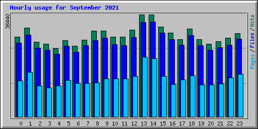 Hourly usage for September 2021