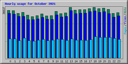 Hourly usage for October 2021