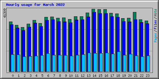 Hourly usage for March 2022