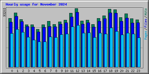 Hourly usage for November 2024