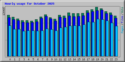 Hourly usage for October 2025